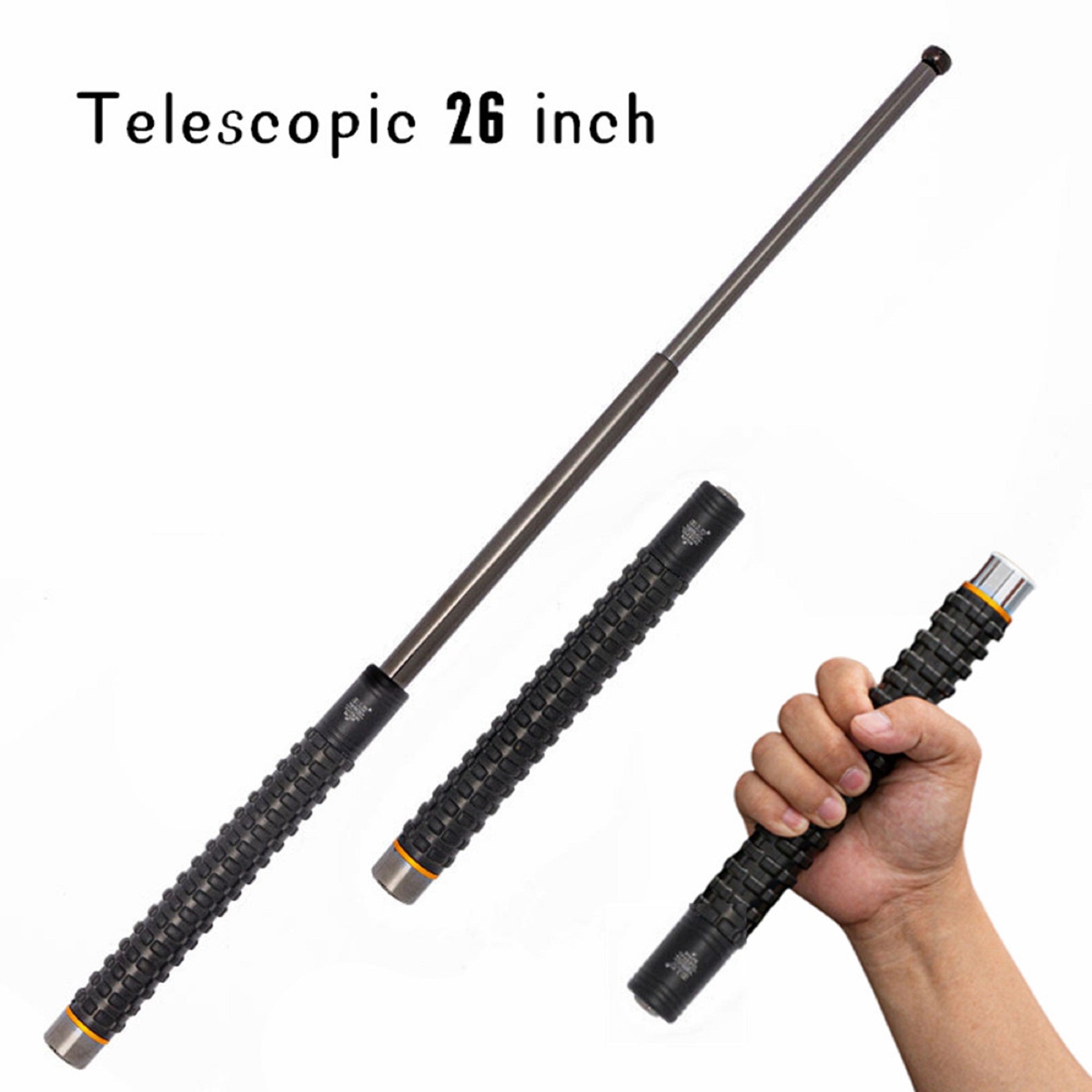 26″ Self-Defense Stick (2-Pack) – Extendable Metal Utility Stick for Personal Safety & Outdoor Use